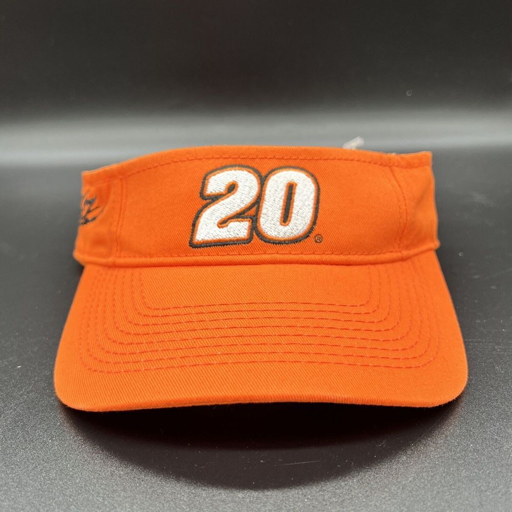 NASCAR Tony Stewart #20 Visor Hat Cap Orange Adj Flames Ladies Winning Ci Racing